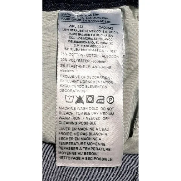 Denizen From Levis Womens Dark Wash Cuffed Denim Shorts Size 10 W30 Blue Stretch - Picture 7 of 11